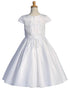 Girls Sequin Embroidered Tulle Satin Communion Plus Size Dress 8.5-20.5